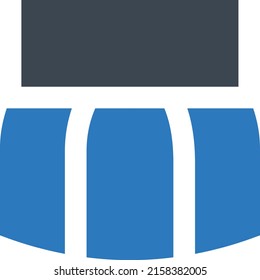Ilustración Skirt Vector en un fondo transparente.Símbolos de calidad premium.Icono vector glifos para el diseño de conceptos y gráficos.