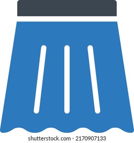 Skirt Vector illustration on a transparent background.Premium quality symbols.Glyphs vector icon for concept and graphic design.