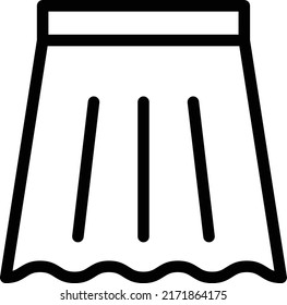 Skirt Vector illustration on a transparent background.Premium quality symmbols.Stroke vector icon for concept and graphic design.