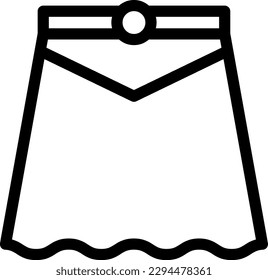 skirt Vector illustration on a transparent background. Premium quality symmbols. Thin line vector icons for concept and graphic design. 
