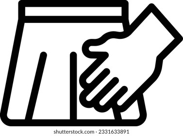 skirt Vector illustration on a transparent background. Premium quality symbols. Stroke vector icon for concept and graphic design.
