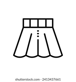 Skirt Vector Line Icon Design