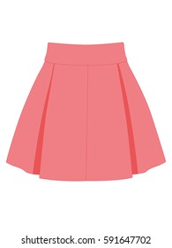 skirt vector pink realistic vector illustration isolated