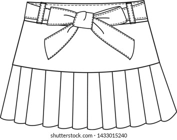 skirt vector template isolated illustration