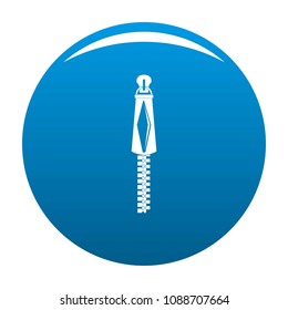 Skirt zip icon. Simple illustration of skirt zip vector icon for any design blue