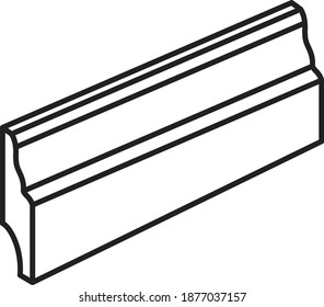 Skirting Board icon, vector illustration