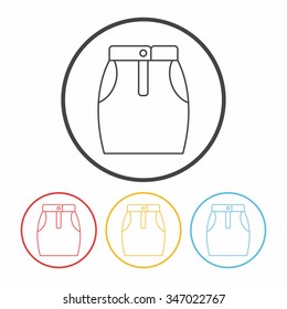 skirts line icon
