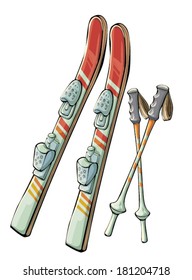 skis
