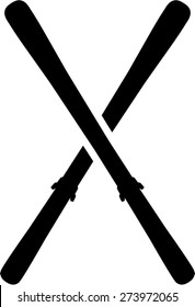 Skis Crossed Symbol