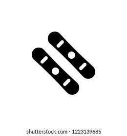 Skis icon. Element of winter tourism. Premium quality graphic design icon. Signs and symbols collection icon for websites, web design, mobile app on white background