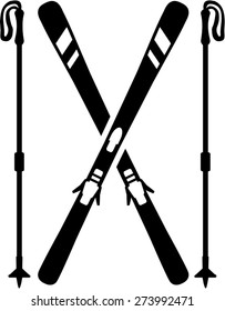 Skis with Sticks