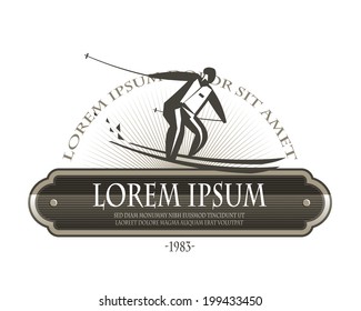 Skis. Vector format