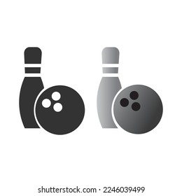 skittle and boll bowling icon. Game vector ilustration.