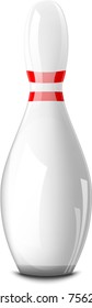 Skittle. Bowling pin. Vector illustration
