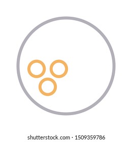 skittle colour line vector icon