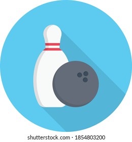 skittle vector flat colour icon 