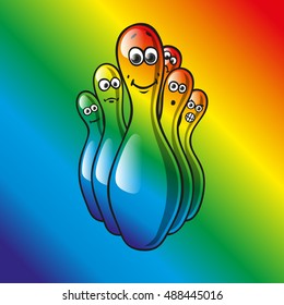 Skittles for bowling