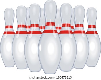 skittles bowling vector