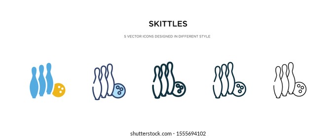 skittles icon in different style vector illustration. two colored and black skittles vector icons designed in filled, outline, line and stroke style can be used for web, mobile, ui