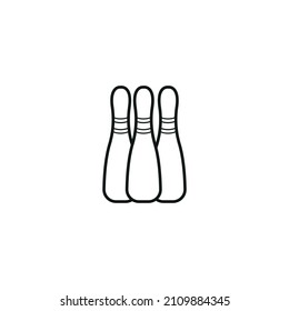 Skittles linear icon. Contour symbol. Vector isolated outline