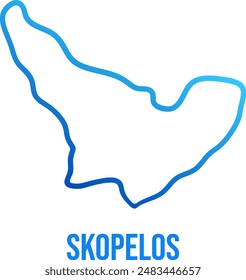 Mapa de la isla de Skopelos 