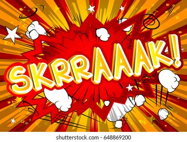 Skrraaak - Vector illustrated comic book style expression.