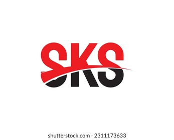 Letra SKS Ilustración del vector de diseño del logotipo inicial