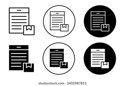 SKU-Beschreibung für das Symbol für die Lieferlinie Symbol für das Set-Kollektionsdesign