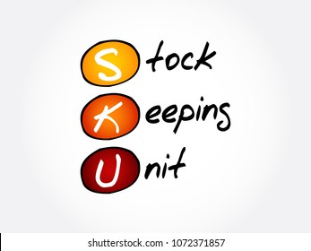 SKU - Stock Keeping Unit acronym, business concept background