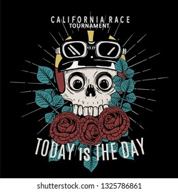 skul race rider drawing for t-shirt print