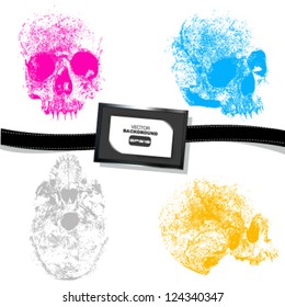 skull abstract background. vector design