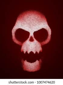 Skull abstract illustration. Vector design. Digital graphic for brochure, website, flyer, print, poster, other design.