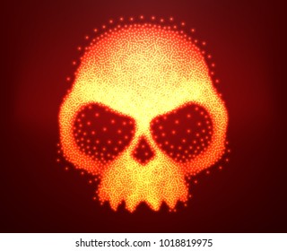 Skull abstract illustration. Vector design. Digital graphic for brochure, website, flyer, print, poster, other design.