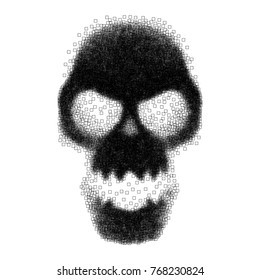 Skull abstract illustration. Vector design. Digital graphic for brochure, website, flyer, print, poster, other design
