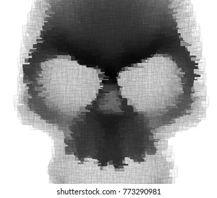Skull abstract illustration. Vector design. Digital graphic for brochure, website, flyer, print, poster, other design