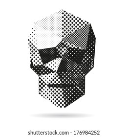 Skull abstract isolated on a white backgrounds