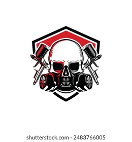 logo abstracto de la calavera estilo moderno