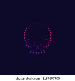 skull, abstract print, vector