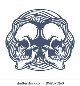 Skull abstract vector illustration