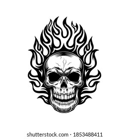 Dark Skull Logo Template Stock Vector (Royalty Free) 697009513 ...