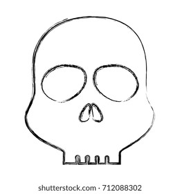 skull alert symbol icon