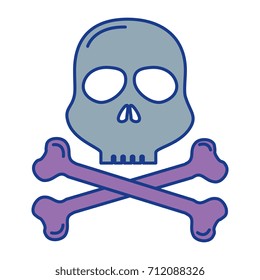 skull alert symbol icon