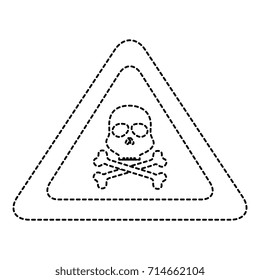 skull alert symbol icon