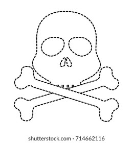 skull alert symbol icon