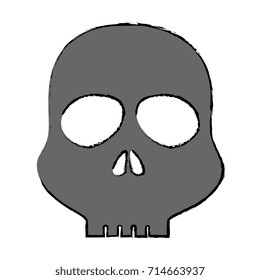 skull alert symbol icon