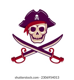 Ilustración del vector de espadas cruzadas Skull amd