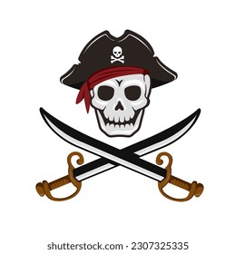 Ilustración del vector de espadas cruzadas Skull amd