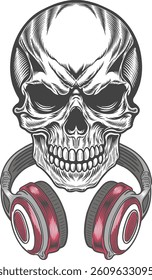 Skull Angry and Horrible illustration vector artwork for streetwear, poster and t-shirt 12 ss