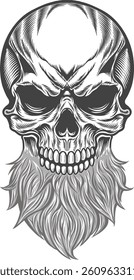 Skull Angry and Horrible illustration vector artwork for streetwear, poster and t-shirt 16 ss 