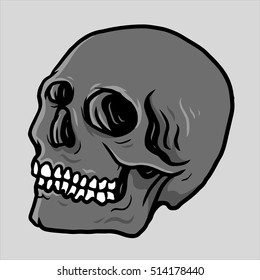skull animal handdraw sketch